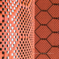 tela jacquard de aramid de carbono hexagonal de color hexagon